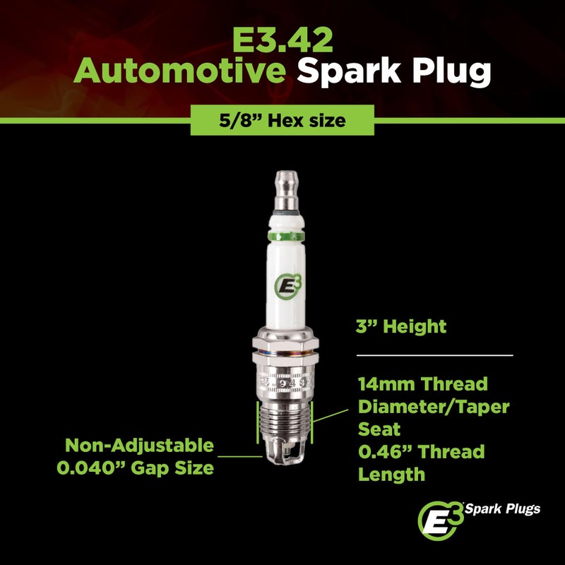 E3 Spark Plugs E3.42 Automotive Spark Plug, Leak-Proof Seal, Enhanced Heat Transfer, Durable Steel Shell, Prevents Misfires, Pack of 1 - Image 4